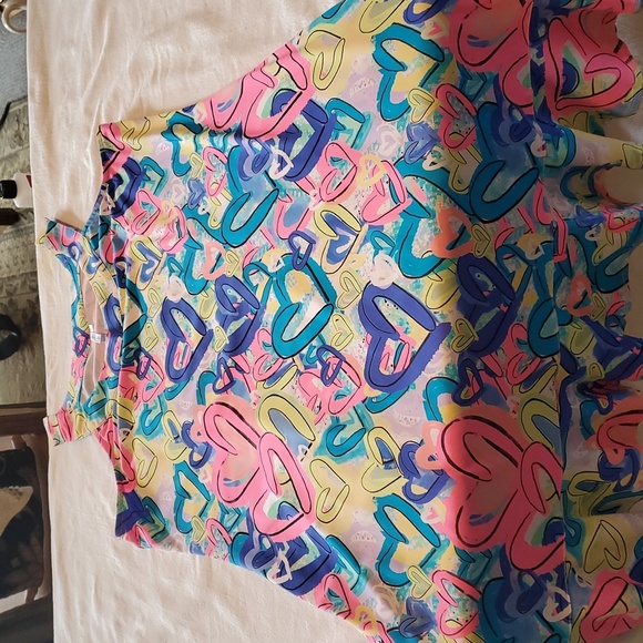 Lulu-B Colorful Heart Print Sleeveless Sz. L Dress - Picture 10 of 10